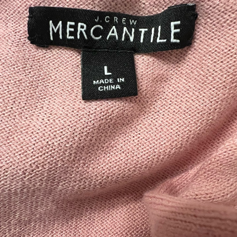 J.Crew Mercantile Pink Wrap Cardigan Sweater L - Picture 7 of 8